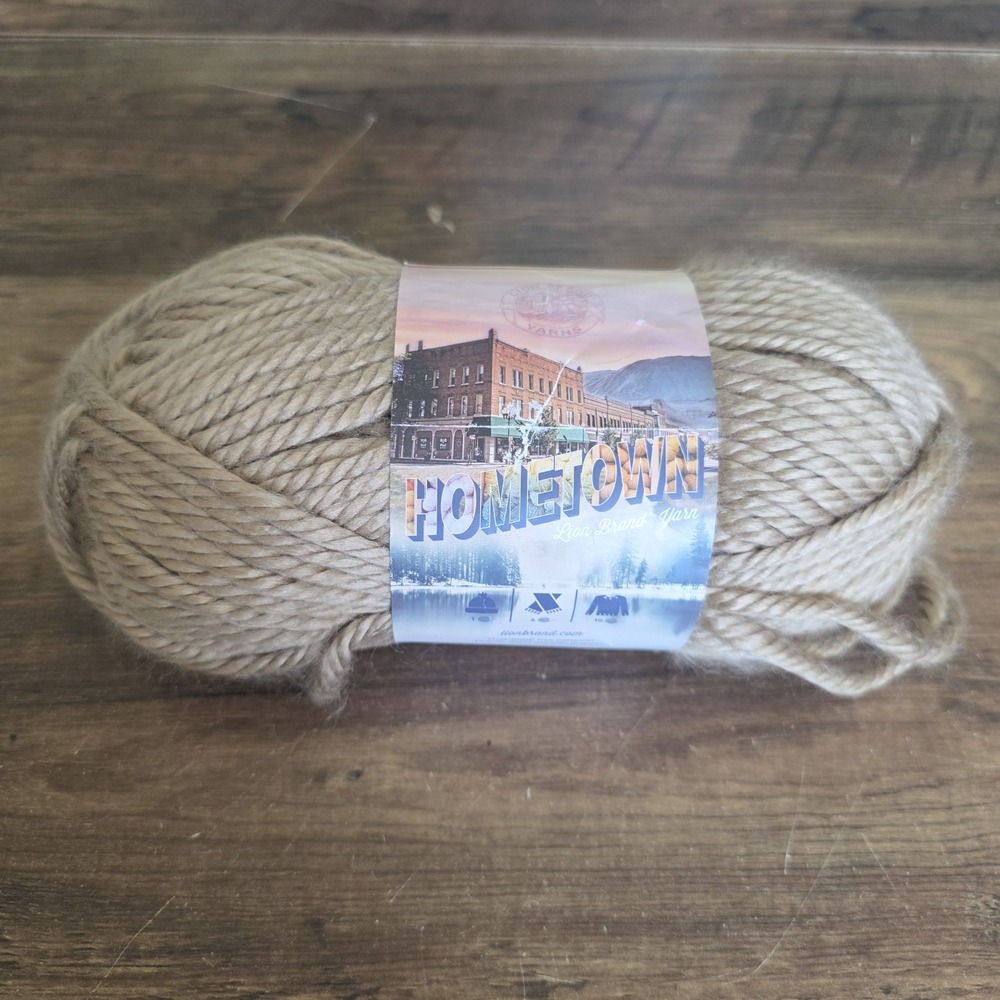 Lion Brand Yarn Hometown Hoboken Honey 135-123 #6 Super Bulky 81yd 100% Arcrylic